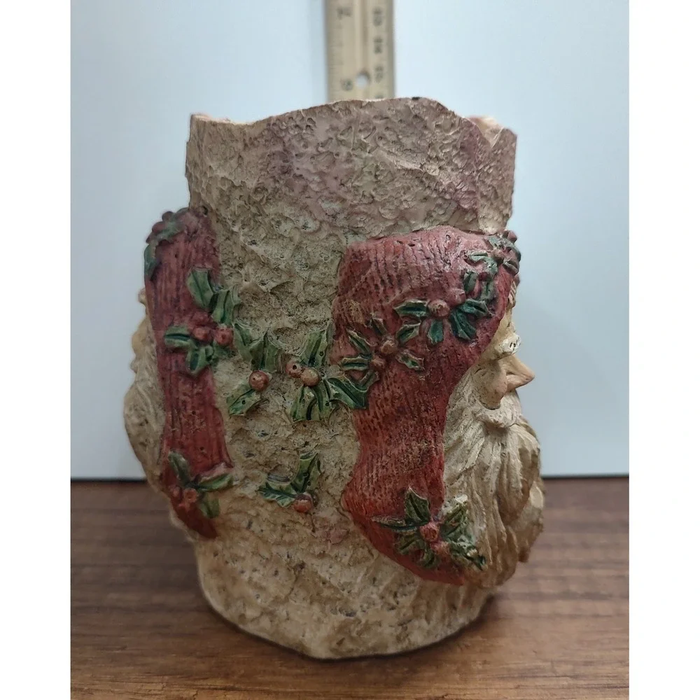 VTG Christmas Around the World House of Lloyd Black Forest Santa Candle Holder